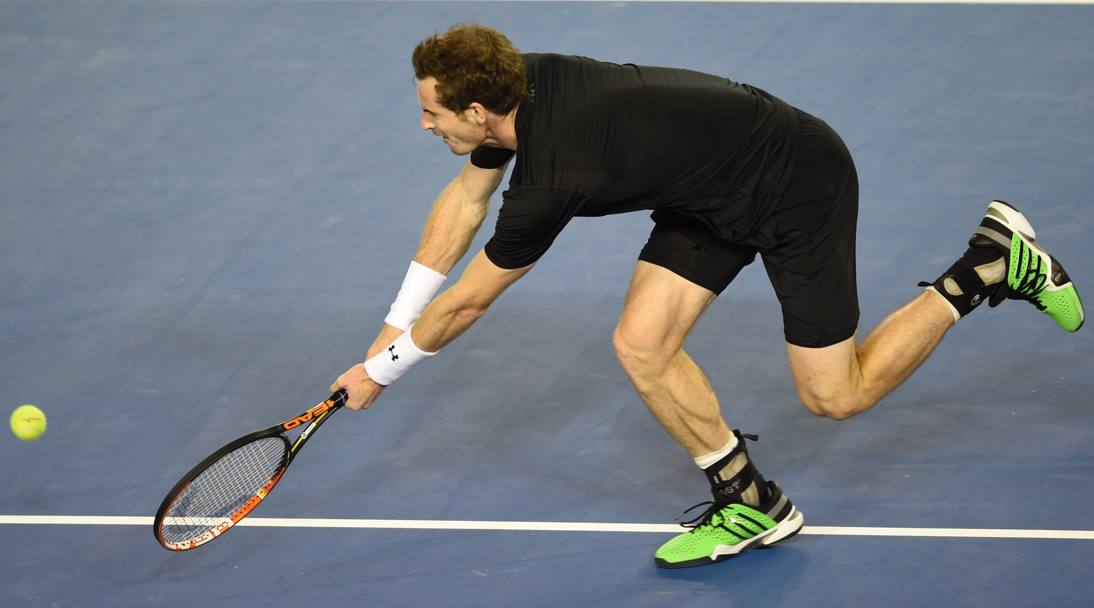 Australian Open 2015 Andy Murray in azione nel finale singolo maschile contro Novak Djokovic (Afp)